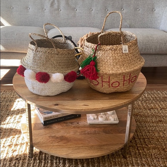 Mud Pie Pompom Holidays Collapsible Basket - Picture 15 of 16